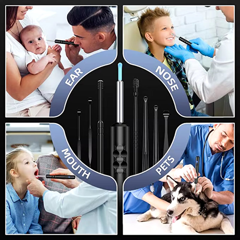 Ear Wax Cleaner Remover with Otoscope Camera Wireless Otoscope Ear Cleaner Ear Wax Removal