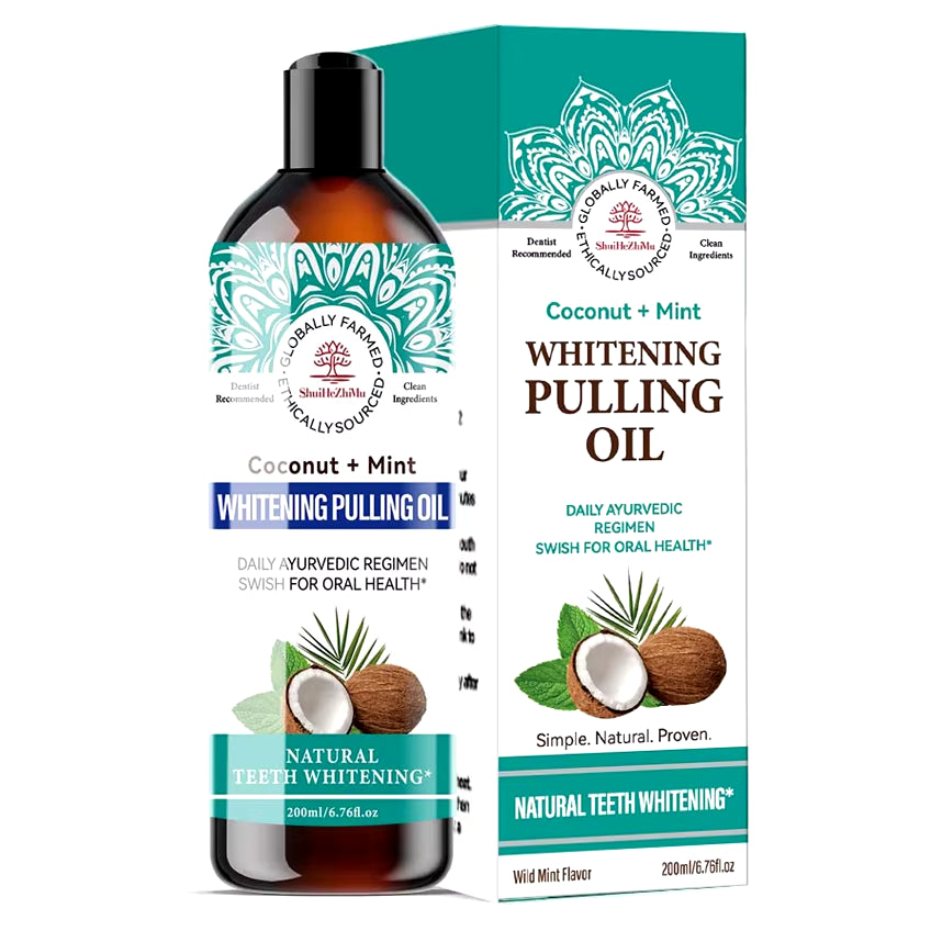 Coconut Oil Pulling Natural Essential Oil Mint Mouthwash Fresh Breath Teeth Whitening Gum Health Oral Care Mouth Wash
