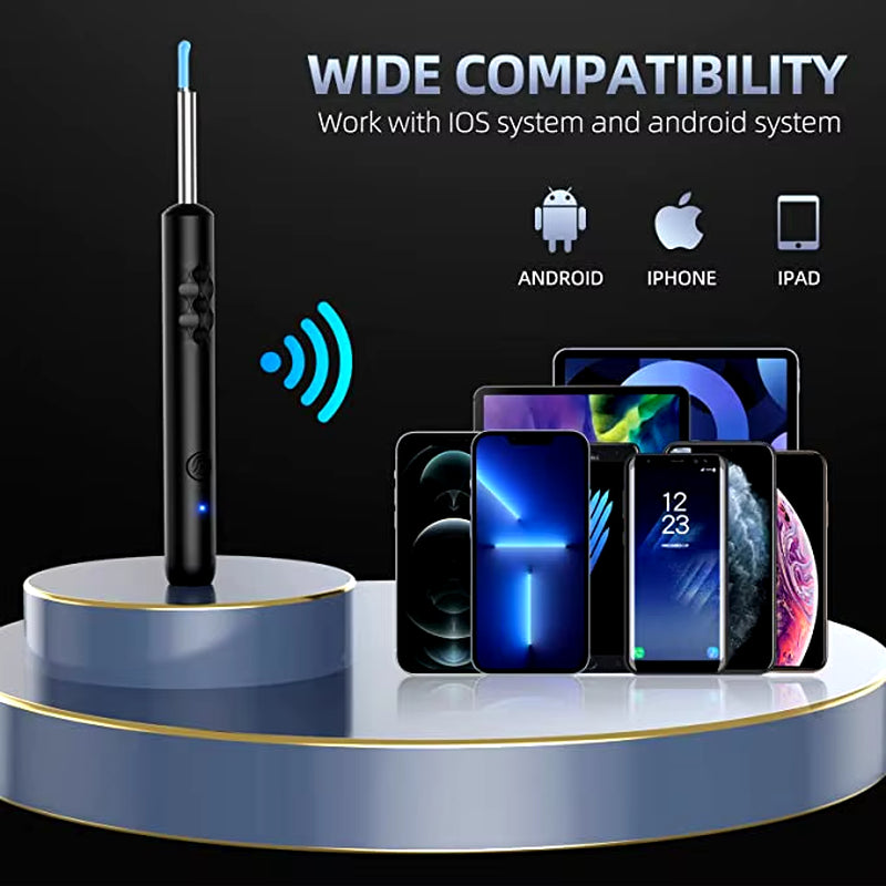 Ear Wax Cleaner Remover with Otoscope Camera Wireless Otoscope Ear Cleaner Ear Wax Removal