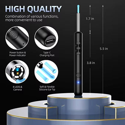 Ear Wax Cleaner Remover with Otoscope Camera Wireless Otoscope Ear Cleaner Ear Wax Removal